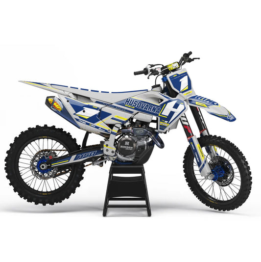 KIT DÉCO SEMI-PERSO HUSQVARNA GRIS ET BLEU