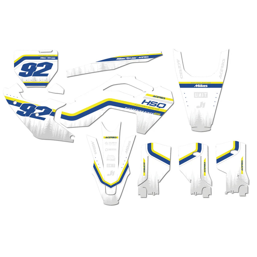 KIT DÉCO SEMI-PERSO HUSQVARNA BLEU/JAUNE