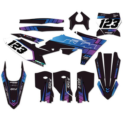 KIT DÉCO SEMI-PERSO KTM BLUE
