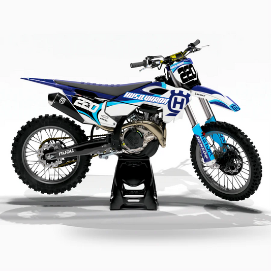 KIT DÉCO SEMI-PERSO HUSQVARNA BLANC ET BLEU